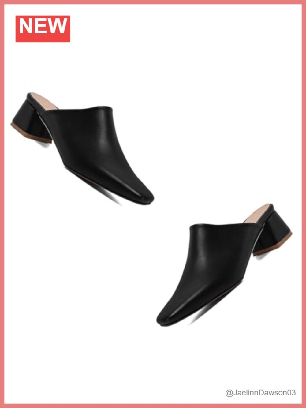 Women's Chunky Heel Mules Closed Toe Square Toe Backless Pumps Block Heel